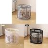 Nylon Foldable Laundry Basket With Foldable And Mesh Design For Home Organizing And Storage