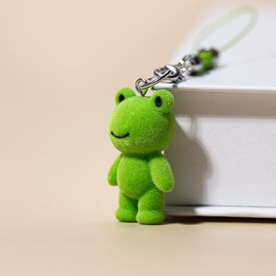 Roztomilá kreslená žába šňůrka na telefon semišová žába řetízek na telefon klíčenka krásné zvířátko přívěsek na klíče ozdoba na batoh dárky pro páry