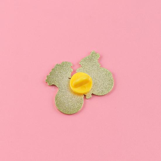 Zinc Alloy Brooch Pin, Enamel Paint Corrosion-Resistant Lapel Pin, Flower Bear Style Metal Badge with Stable Back-Buckle Pin for Clothes Hats