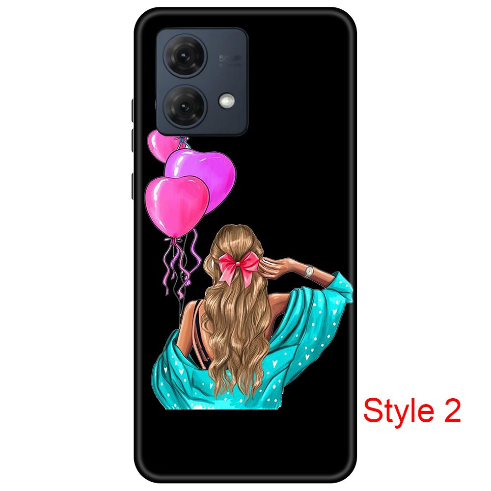 For Motorola Moto G84 Case Pretty Girl TPU Soft Silicone Cover Phone Cases for MotoG84 Protector Bumper Coque