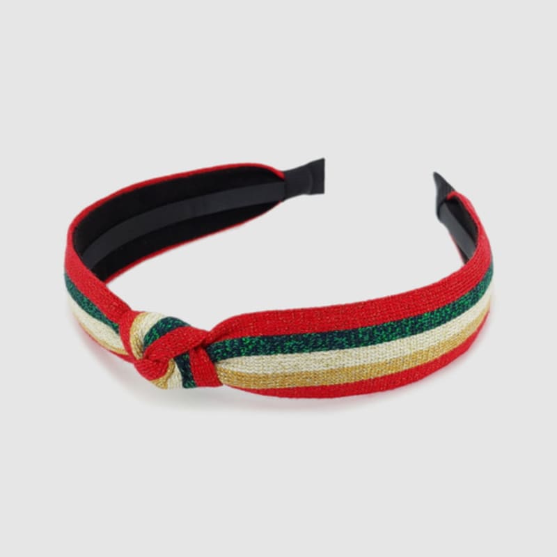 LALA Pearl Knit Hairband Red