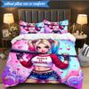 3PCS Quinn Artwork Bedding Set,Including 1pc Duvet Cover And 2pcs Pillowcases Perfect for Bedroom, Dormitory, Fan Christmas gift