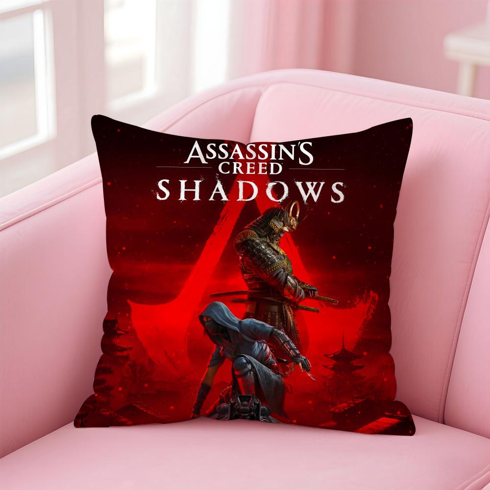 

Assassin s Creed Shadows Чехол для подушки-подушки Удобный двусторонний чехол для подушки Идеально подходит для автомобиля, дивана, спальни и других мест 30cmx30cm