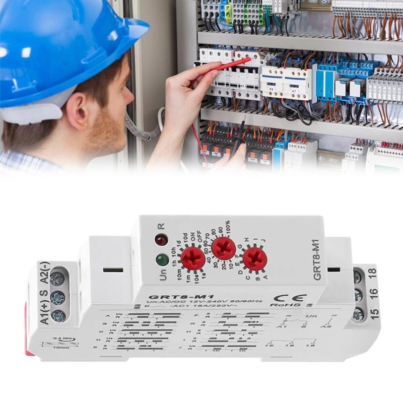 Portable Rail Mounted Time Relaying with Various Delay Functions Easy Setups for Efficient Equipment Management Use