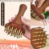 Messing Perlen Meridian Gua Sha Kamm - Langlebiger Chinesischer SPA Akupunkturpunkt Punktmassagegerät Bürsten Griff Professionelles Massage Werkzeug