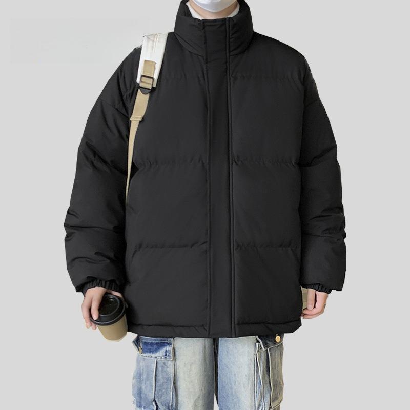 M-8XL Big Yards Stand-up Collar Cotton Jacket Men and Women Section of The Winter Loose Cotton Clothing Bread Clothing Solid Color Cotton Jacket