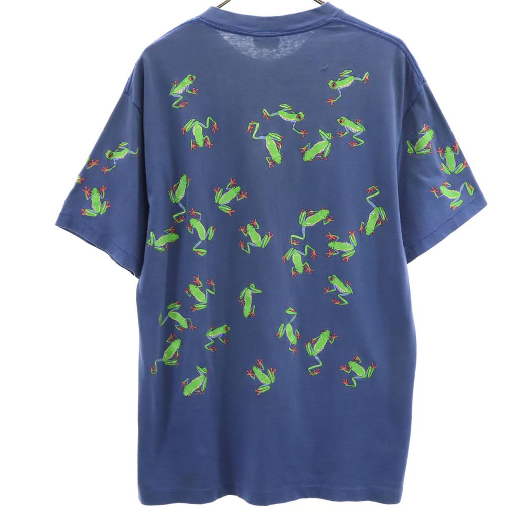 HARBORSIDE GRAPHICS 90s Old USA made frog Short sleeve Single stitch, double sided print T-shirt Men's Used