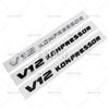 Car Styling V6 V8 V12 Kompressor 3D ABS Chrome Emblem Car Badge Sticker Decal Auto Accessory for Mercedes Benz S500 S680 GT GT50 QK0