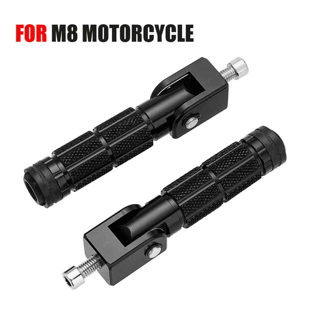 Universal M8 Rear Footrests Foot Peg 90 Degree Fixed Folding Passenger Pedal