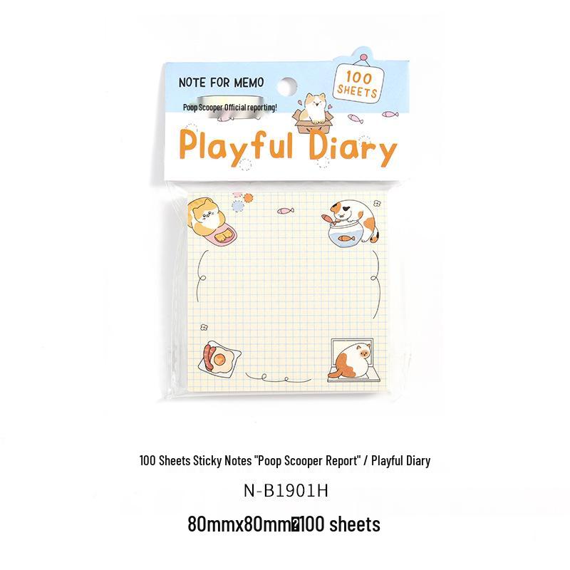 100-Sheet Cute Pet Poop Scooper Journal with Animal Illustrations