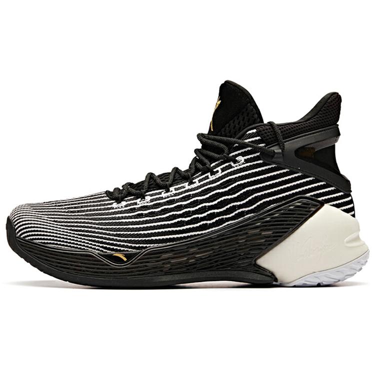 

New Anta KT4 Cushioning Anti-Slip And Wear-Resistant High-Top Basketball Shoes Men s Black White 11921101-4 40