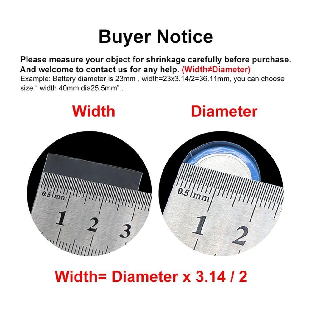 1Meter/Pack Li-ion Wrap Heat Shrink Tube 18650 Battery Pack Tape Sleeves Durable Shrinkable Film