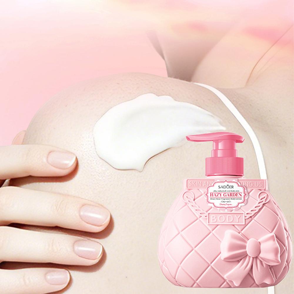 SADOER Hazy Garden Fragrance Body Lotion 300ml, Niacinamide & Vitamin E Deep Moisturizing Smoothing Body Cream for Dry Rough Skin Non-Greasy Care