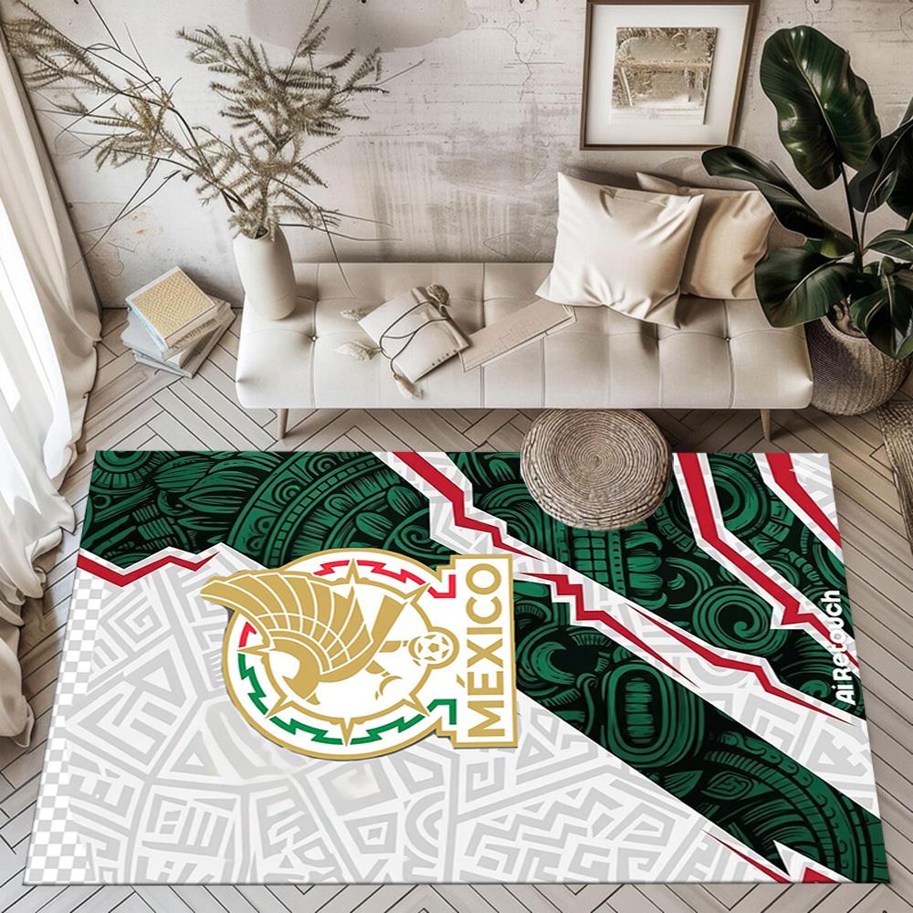 Mexico Logo Square rugs are a great choice for living rooms, bedrooms, home décor, and as gifts.