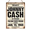 Johnny Cash Folsom State Prison Vintage Kovový Značka Retro Nástěnná Deska Hudební Dárek