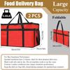 2PCs Heavy Type Insulated Pizza Delivery Bags With Thermals Insulation Waterproof Lining Keep Food Cold Hot Outdoor Event