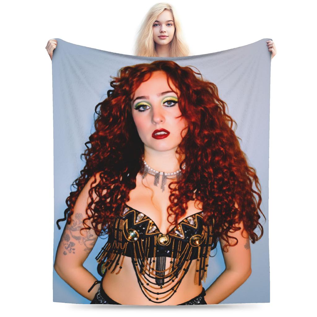 American Singer Chappell Roan Flannel Blanket Winter  Soft Throw Blanket for Child Home Decor Novelty Bedspread Sofa Bed Cover