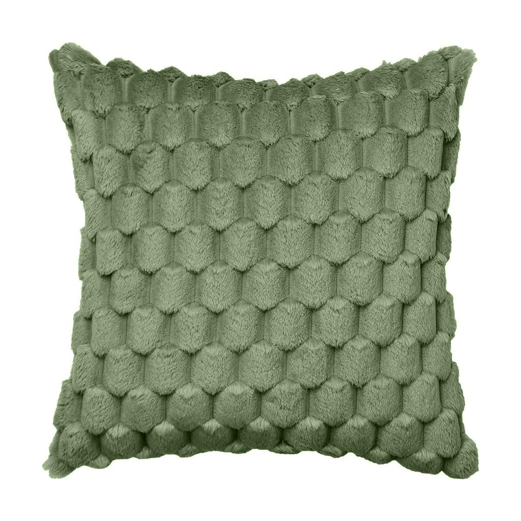3D Soft Plushes Faux Furs Throw Pillow Cover, Comfortable Pineapple Grid Turtles Pattern Velvets Cushions Sleeve for Ages