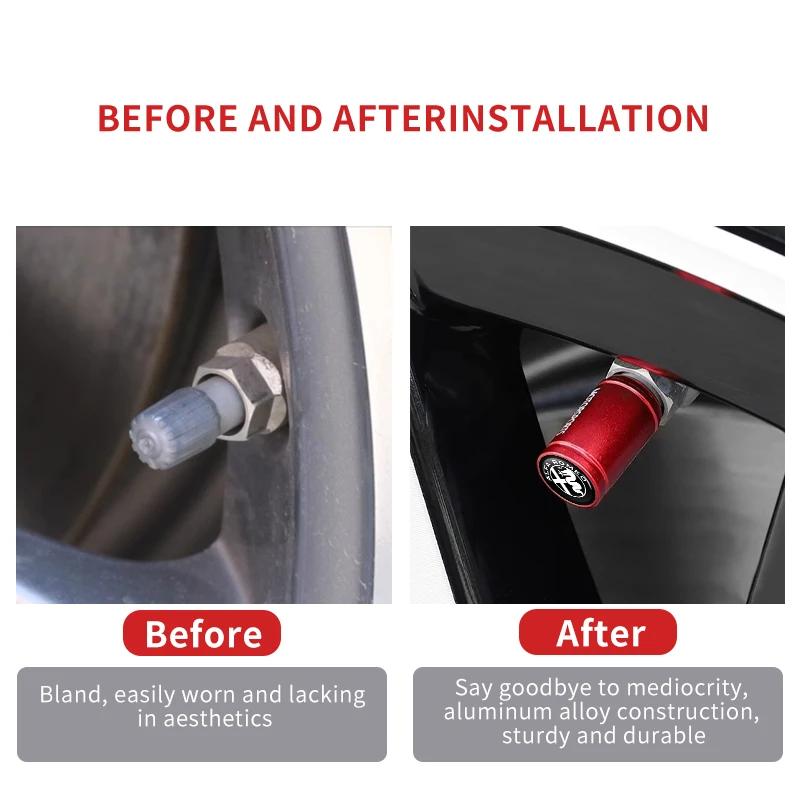 Autolepky Pro Alfa Romeo 4KS Krytky ventilků kol pneumatik pro Alfa Romeo 159 Giulietta Giulia 14