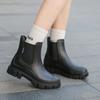 Fashion New Women's Shiny Color Fashion Rain Boots Four Seasons Wearable Water Shoes Ladies Outdoor Waterproof Mid-tube Ankle Boots
