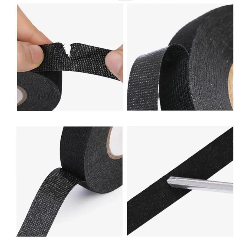 15 Meter Heat-resistant Flame Retardant Tape Coroplast Adhesive Cloth Tape For Car Cable Harness Wiring Loom Protection