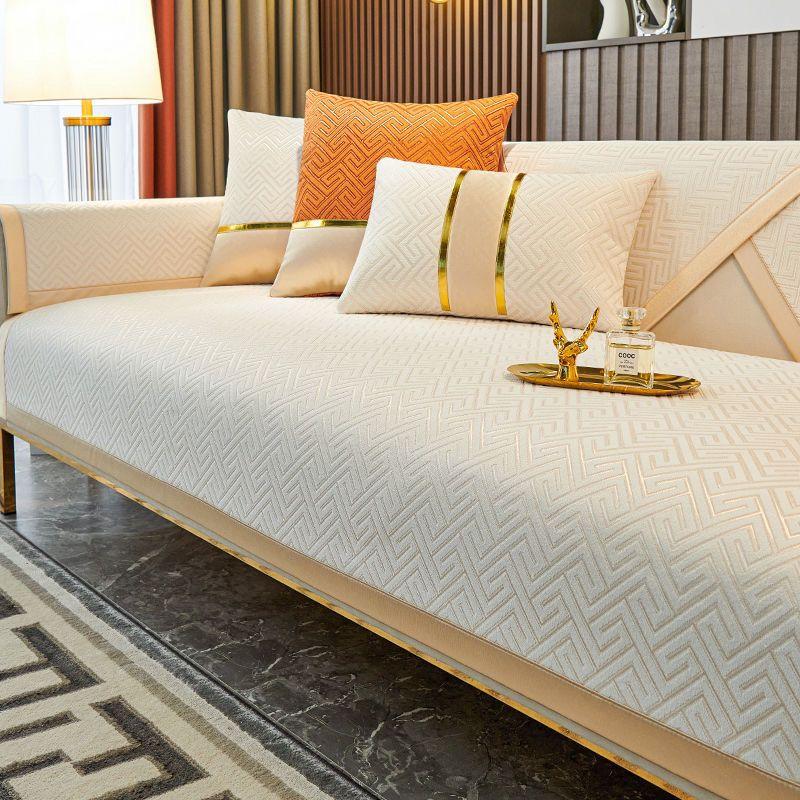 Chenier Sofa Cushion Light Luxury Modern High-End Nordic Four-Season Universal Non-Slip  New Leather Case Cover Cloth