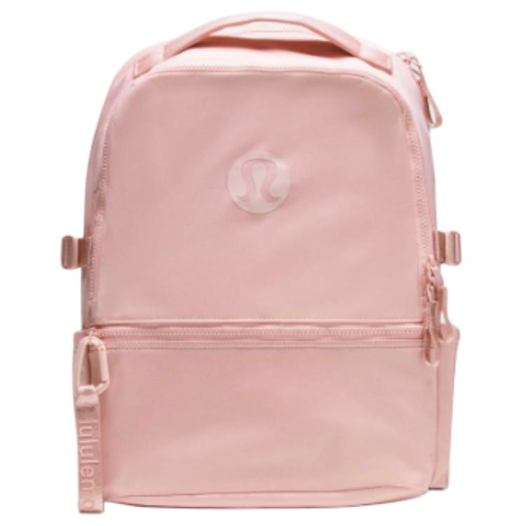 Lululemon New Crew 22L Brand Logo Adjustable Nylon Backpack Women backpack Pink-Mist LU9CLES-069005 Pink Mist