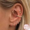 Fashion Ins Wind S925 Sterling Silver Earbone Rings Simple Classic Versatile Diamond Earrings Earrings Earrings Women