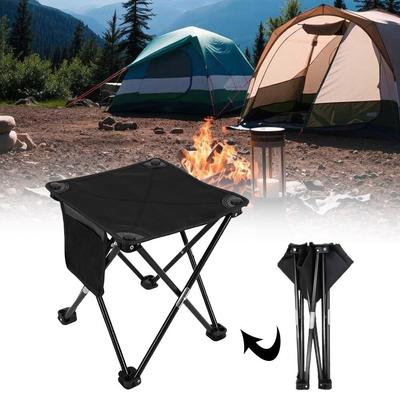 Outdoor Folding Chair With Carry Bag Portable Camping Lightable Folding Stool Fishing Durable Four Corner Small Maza