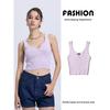 Za2025 Summer New Women Clothes Sexy Stretch Slim Fit Solid Small V-neck Sleeveless Short Navel Knit Vest