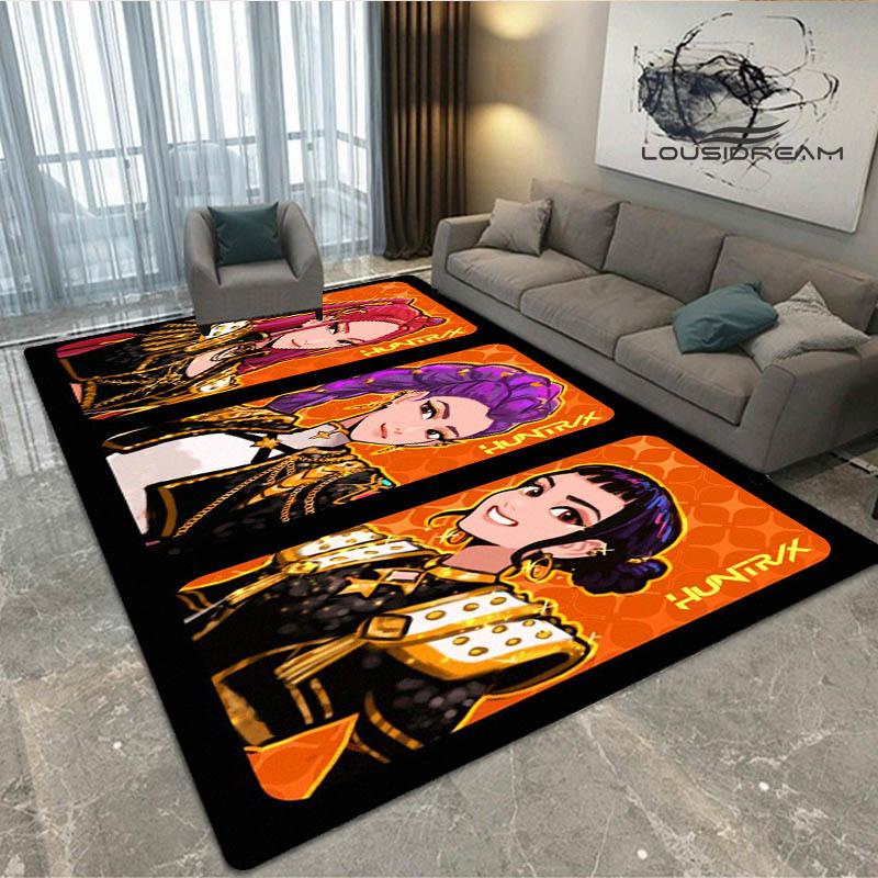 3D KPop Demon Hunters Print Carpet Non-slip Carpet Outdoor Carpets Area Rug Home Bedroom Decor Rug for Bedroom Birthday Gift