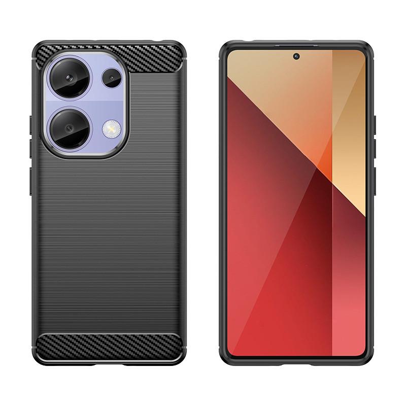 Redmi A3 Brushed Texture Carbon Fiber Mobile Phone Shell Protective Case