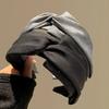 Korean Style Knit Headband Soft Stretchable Makeup Hair Hoop Crumpled Texture Wide Bezel Ladies Hair Accessories Daily Use