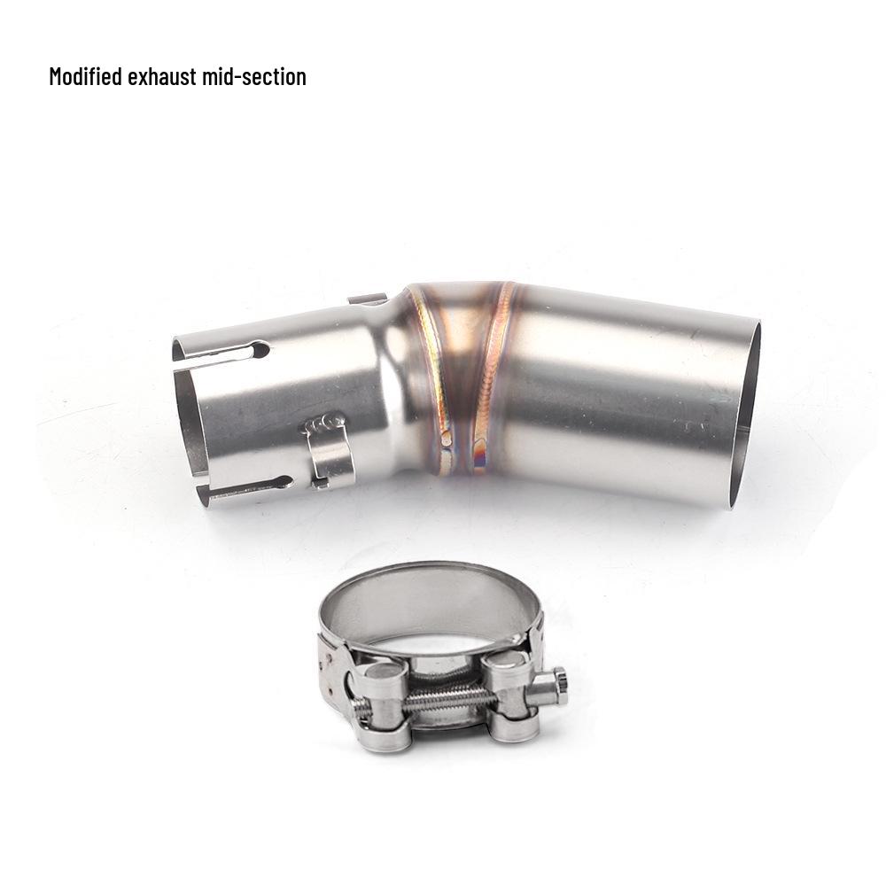 CFMOTO 450SR Stainless Steel Exhaust Pipe: Front, Middle, and SC Tail Sections for Motorcycles.