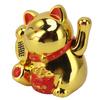 2 Inch Lucky Fortune Cat Vivid Lovely Solar Fortune Cat Statue for Decorating Front Desk Car