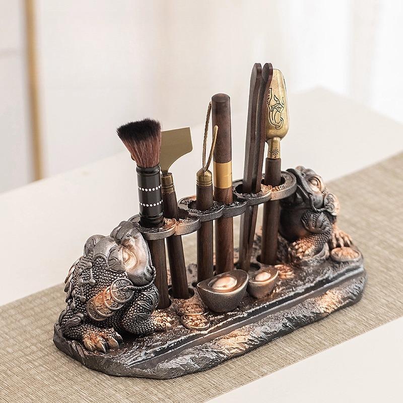 

Tea ceremony six gentlemen set kung fu tea set supplies Daquan tea clip tea knife tea cup holder tea making tools accessories