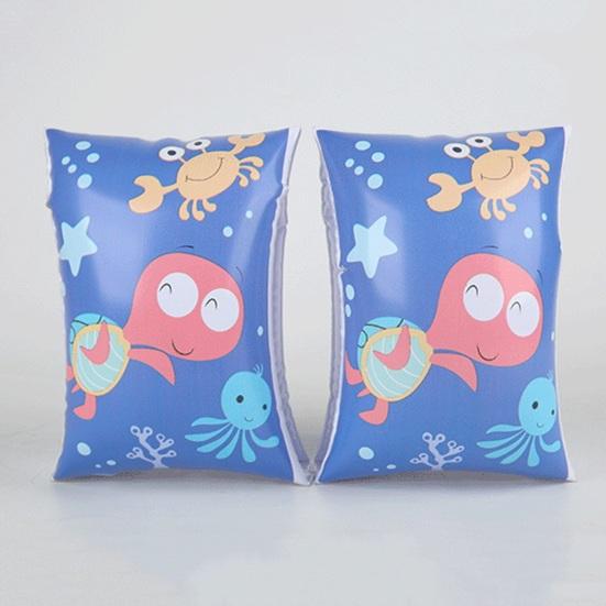 1 Pair Kids Swim Arm Floaties Dual Airbags Inflatable Swimming Armbands Professional Adults Kids Swimming Learner Aid Accessories