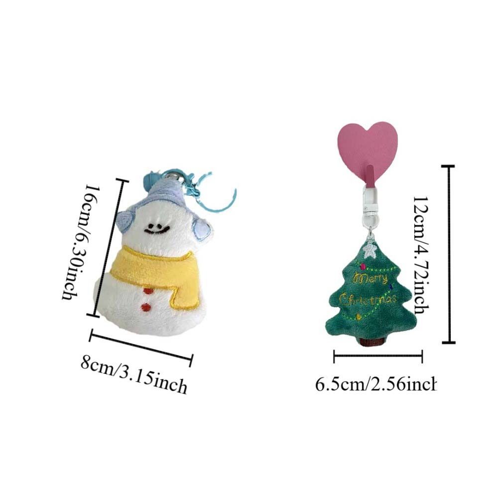 Cartoon Xmas Snowman Pendant Backpack Charms Christmas Mini Key Ring  Children