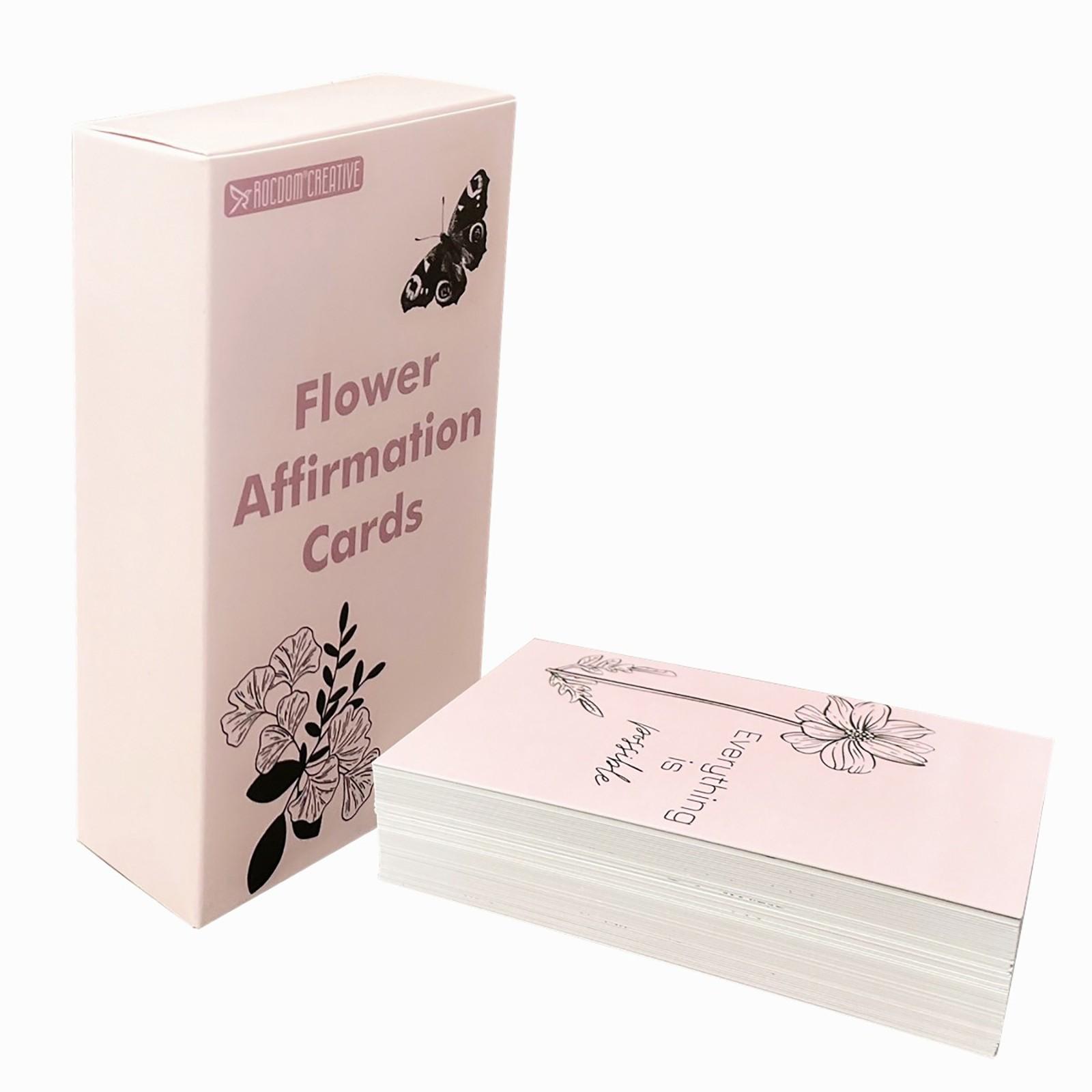 

Flower Affirmation Cards 60pcs Flower Language Inspirational Cards For Lovers