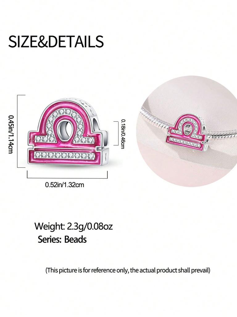 Charm Bead Components Plata Pink symbol Bead Components Charm Bead Component Copper Metal Plated Compatible With Charm Bead Components Copper Metal