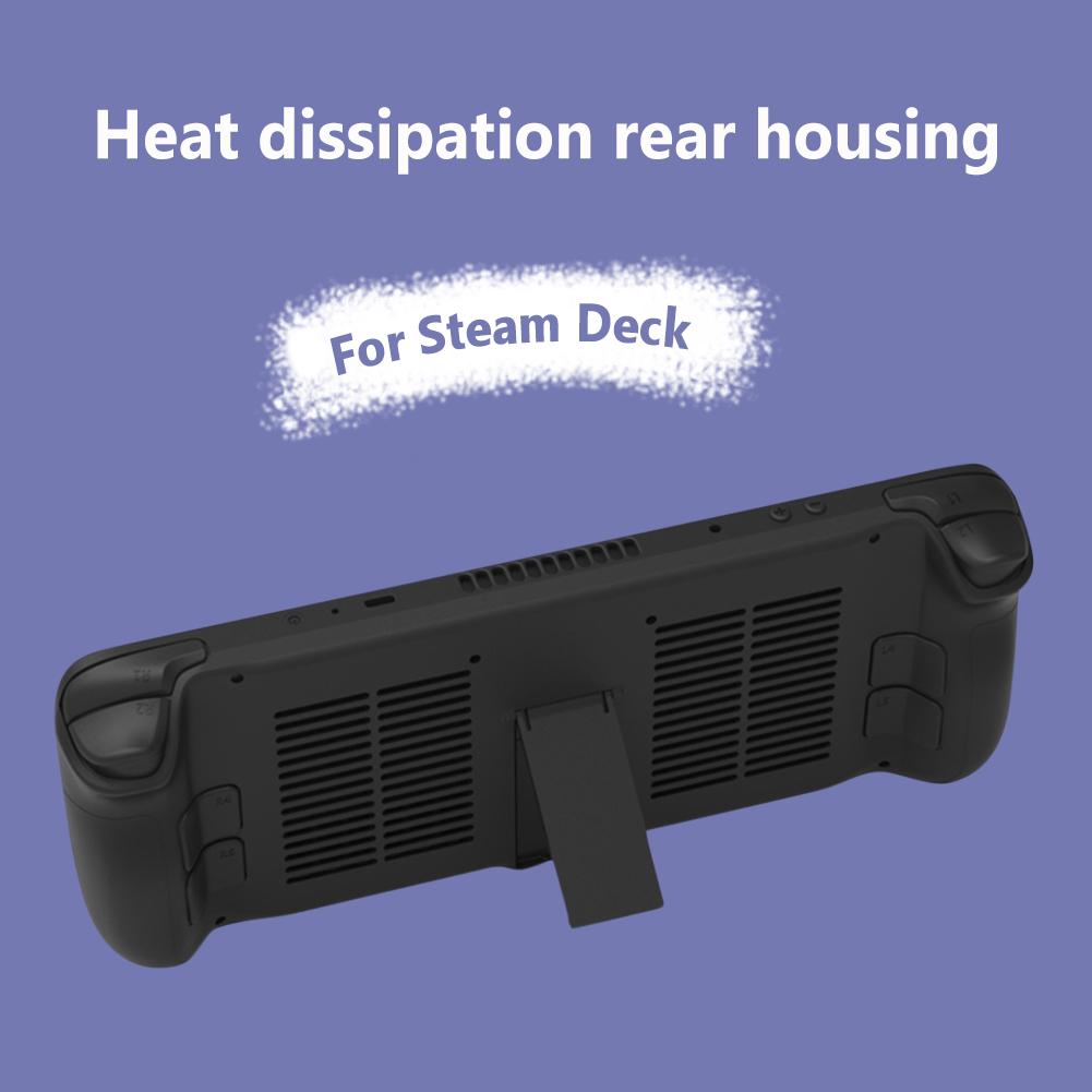 Plastic Back Cover with Screwdriver Screws Portable Cooling Protective Cover with Support Replacement Accessories for Steam Deck