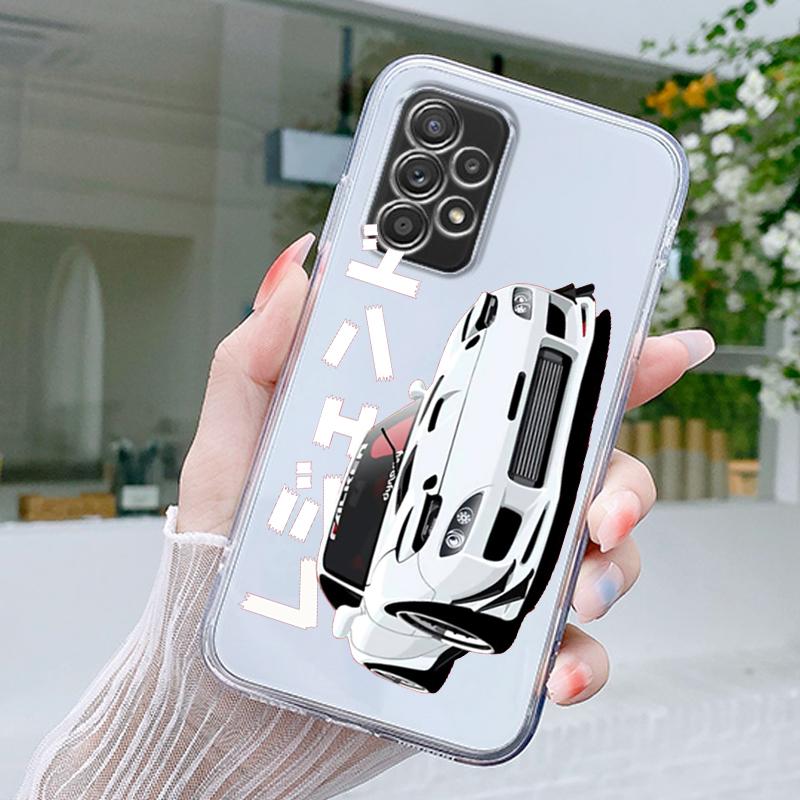 JDM Tokyo Drift Sports Car Case For Samsung A15 A13 A35 A55 A51 A71 A41 A31 A21S A05 A17 A23 A25 A33 A53 A73 5G A07 4G Cover
