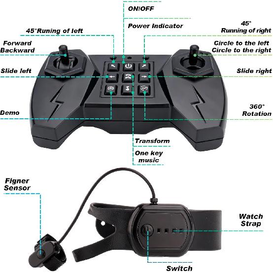 Gesture Sensing RC Stunt Car Toys - Best Christmas Birthday Gifts for 6 7 8 9 10 11 12 Year Old Boys, Remote Control 4WD Off Road Transform Vehicle,