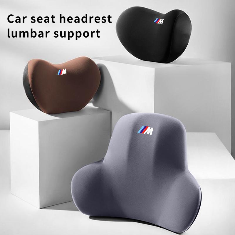 BAGI7 2026 Car Sticker Car Styling Seat Neck Pillow Waist Pad Headrest Lumbar Backrest For BMW X1 X2 X3 X4 X5 X6 X7 G20 G30 6GT E46 E9