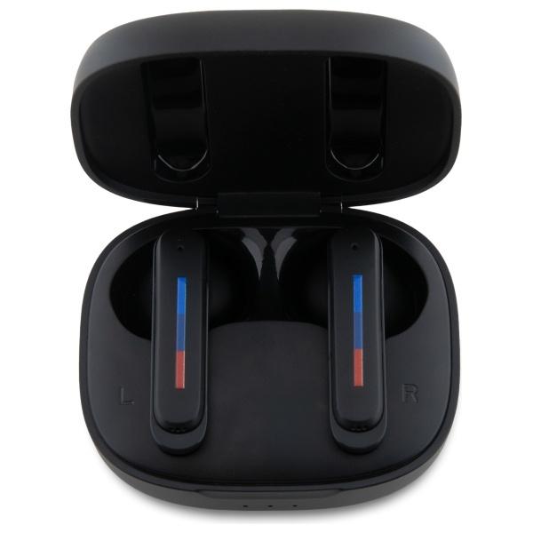 Bmw Słuchawki Bluetooth Bmbemiatp20Lok   Tws + Stacja Dokująca Czarny/Black Printed Logos