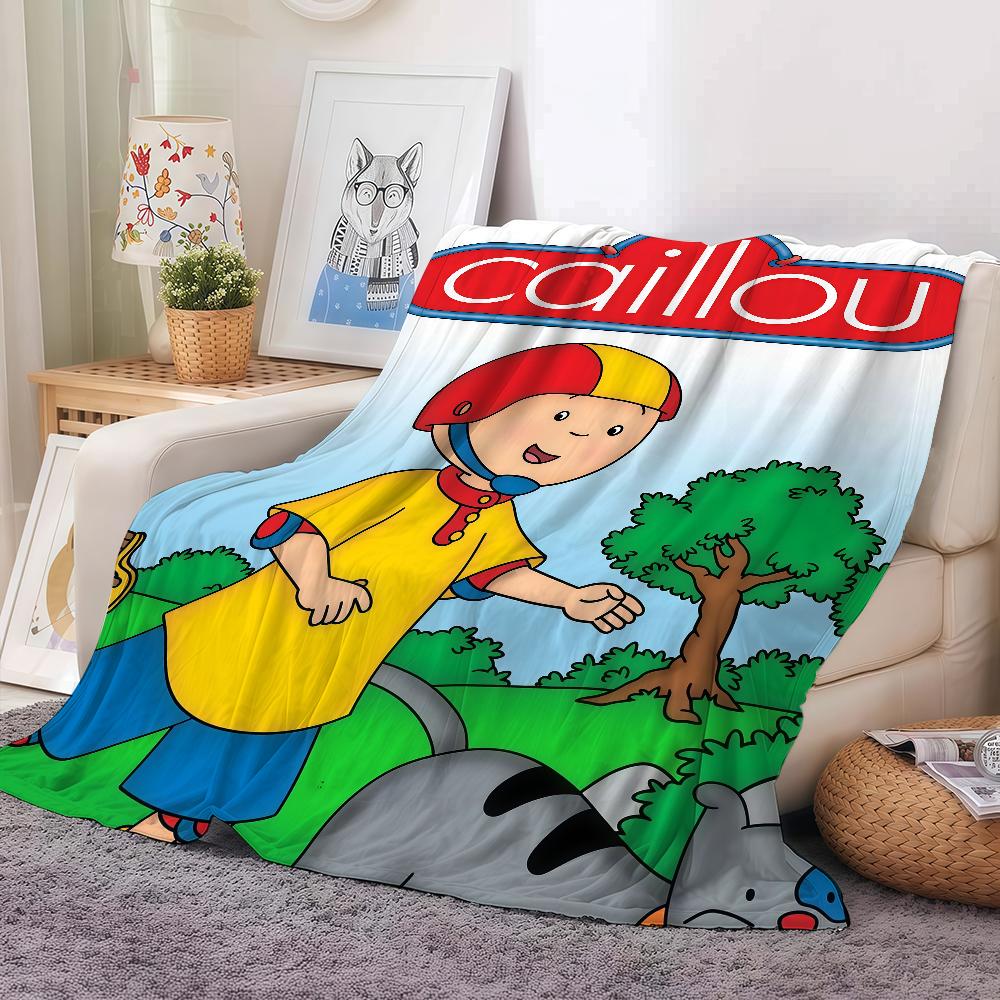 Coperta Cartone Animato Carino Caillou Calda E Morbida Adatta Per Camera Da Letto Soggiorno Divano Letto Ufficio Viaggio Campeggio