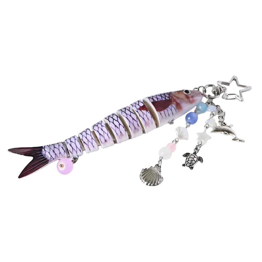 Chaveiro de Peixe Chaveiro de Isca de Pesca em Acrílico Pingente de Mochila Presentes de Pesca para Homens
