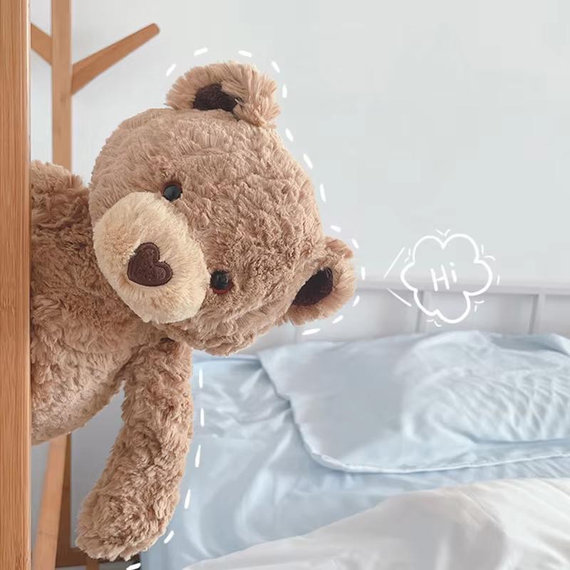 40cm Süßer Lockiger Liebe Teddybär Plüschtier Kuschelbär Puppen Kinder Geburtstagsgeschenk Kissen Teddybär Zuhause Wohnzimmer Schlafzimmer