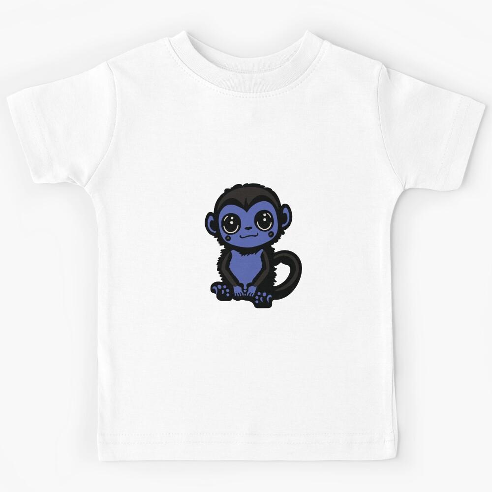 Blue Little Monkey Kids T-Shirt 100