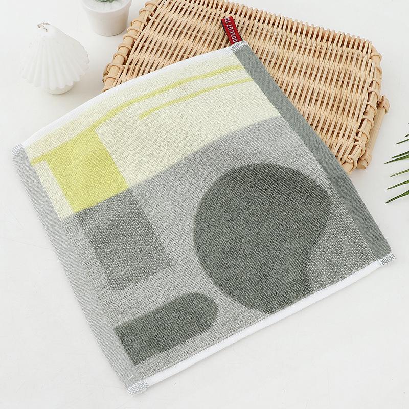 Cartoon Puppy Bear Quick-Drying Jacquard Hand Towel, 100% Cotton, 25x25 cm.